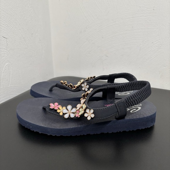 Skechers Shoes - Skechers Cali Meditation Embellished Thong Sandals Happy Daisies Navy Size 7
